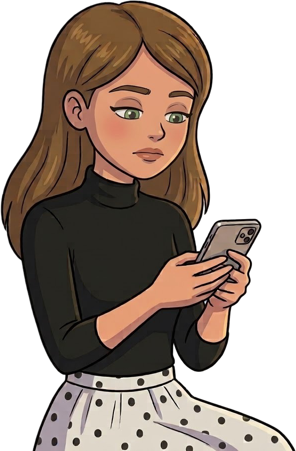 Her, texting unsure